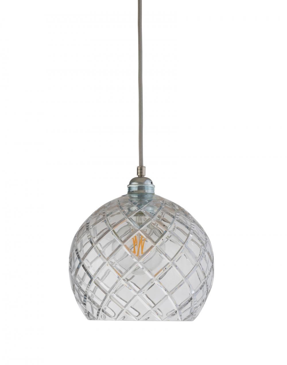 Ebb Flow Rowan Pendant In Crystal Medium Medium Check Silver Clear Designer Pendant Lighting