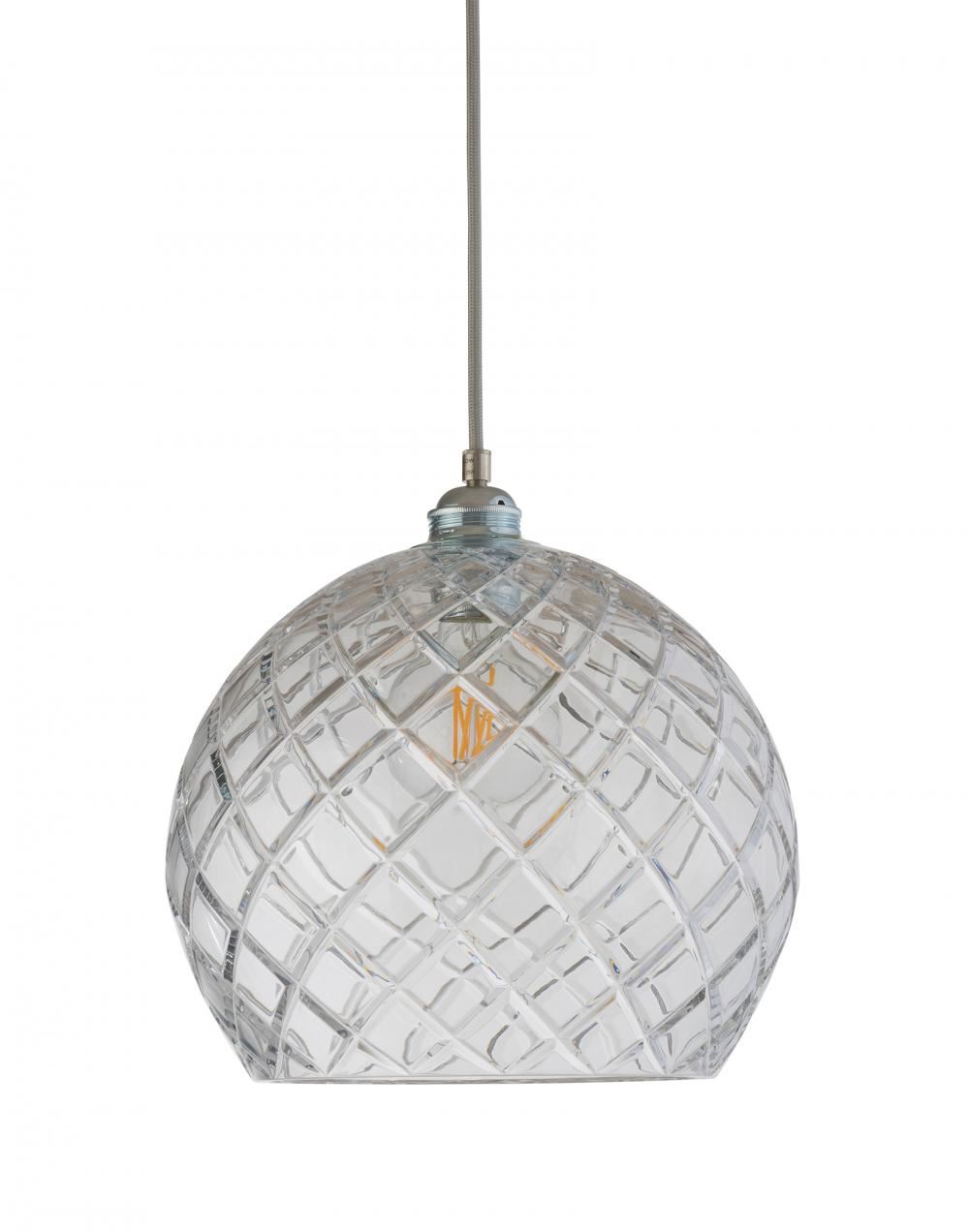 Ebb Flow Rowan Pendant In Crystal Large Medium Check Silver Clear Designer Pendant Lighting