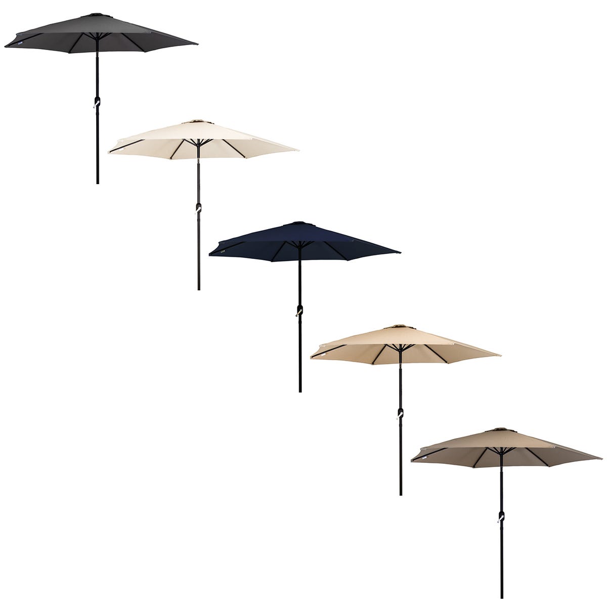 27m Metal Patio Garden Umbrella