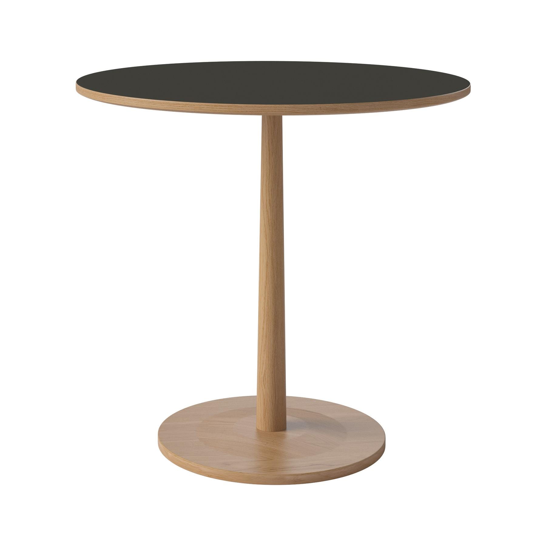 Bolia Turned Dining Table Round Lacquered Oak And Grey Laminate Light Wood Designer Furniture From Holloways Of Ludlow