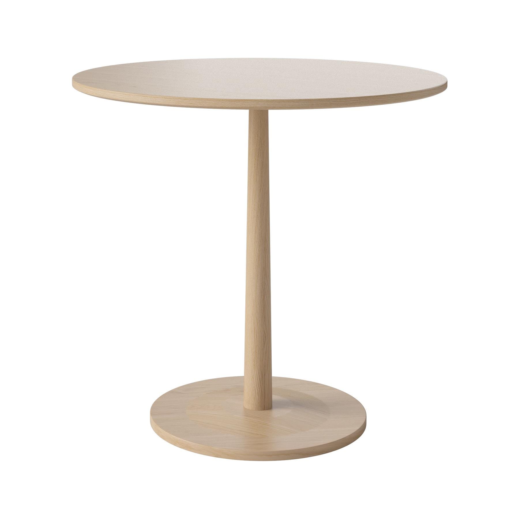 Bolia Turned Dining Table Round White Lacquered Oak Light Wood Designer Furniture From Holloways Of Ludlow
