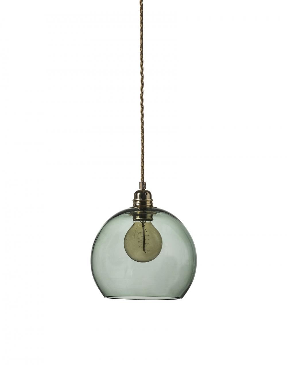 Ebb Flow Rowan Pendant Medium Forest Green Gold Fittings Designer Pendant Lighting