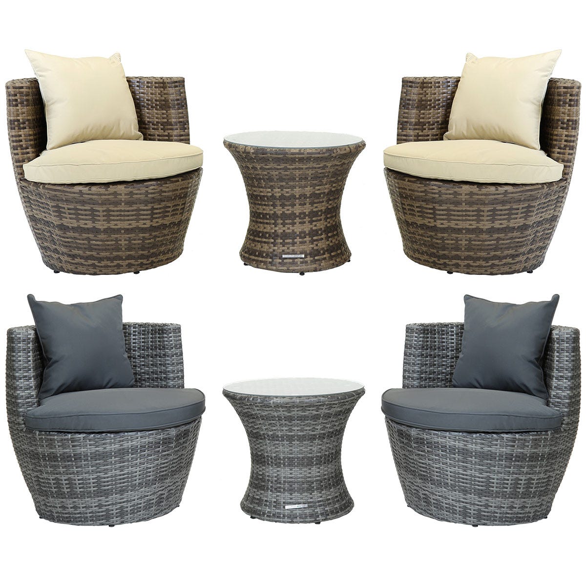 3 Piece Stacking Rattan Furniture Set