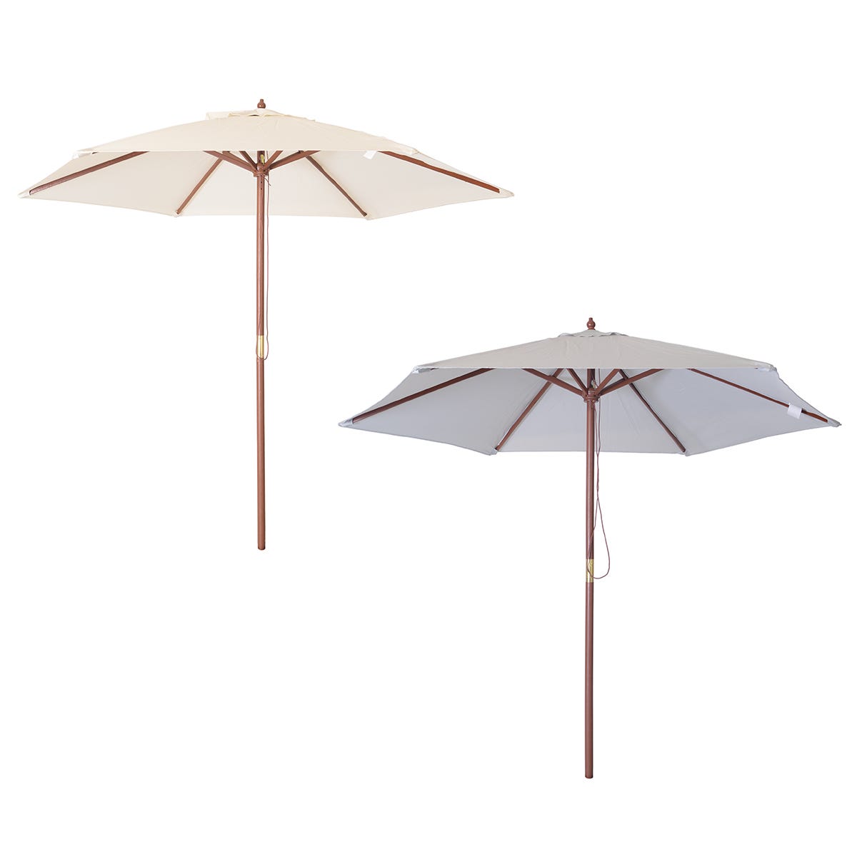 Garden 24m Wooden Garden Patio Umbrella