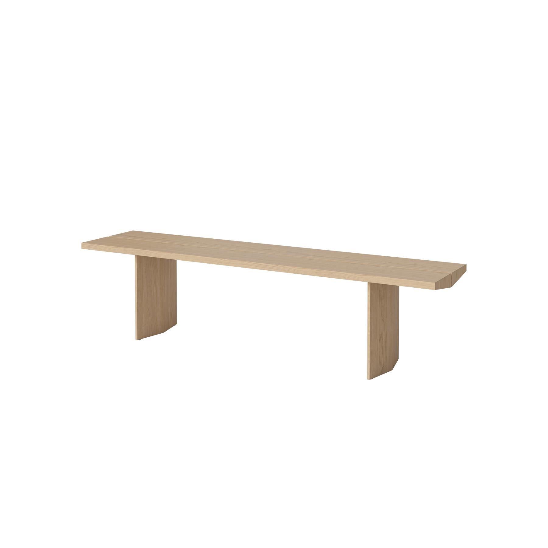 Bolia Alp Dining Bench White Oiled Oak Lenghth 180cm Light Wood Designer Furniture From Holloways Of Ludlow