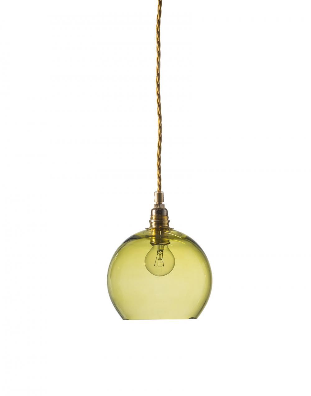 Ebb Flow Rowan Pendant Small Olive Gold Fittings Green Designer Pendant Lighting