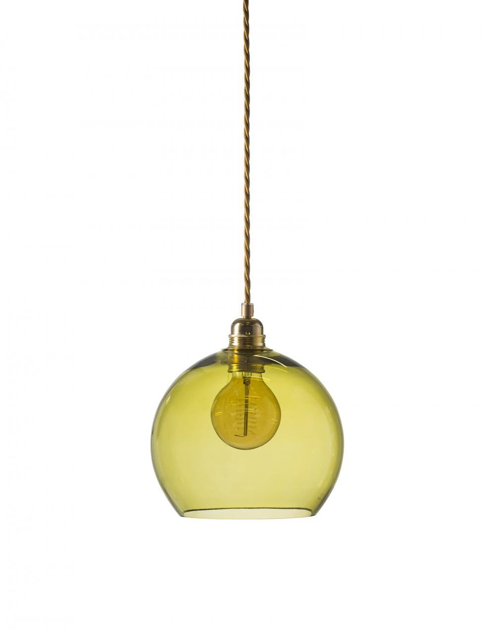 Ebb Flow Rowan Pendant Medium Olive Gold Fittings Green Designer Pendant Lighting