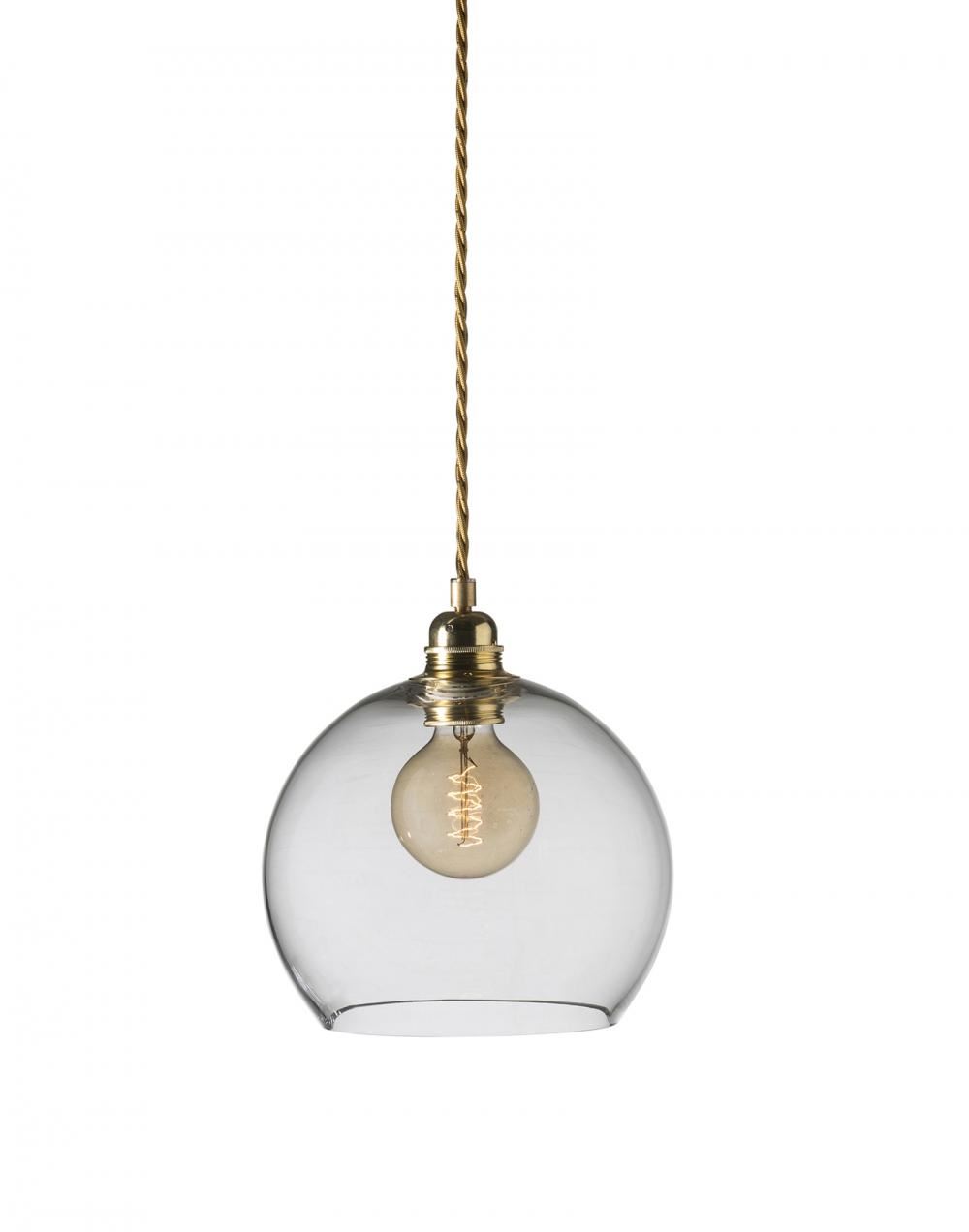 Ebb Flow Rowan Pendant Medium Clear Gold Fittings Designer Pendant Lighting