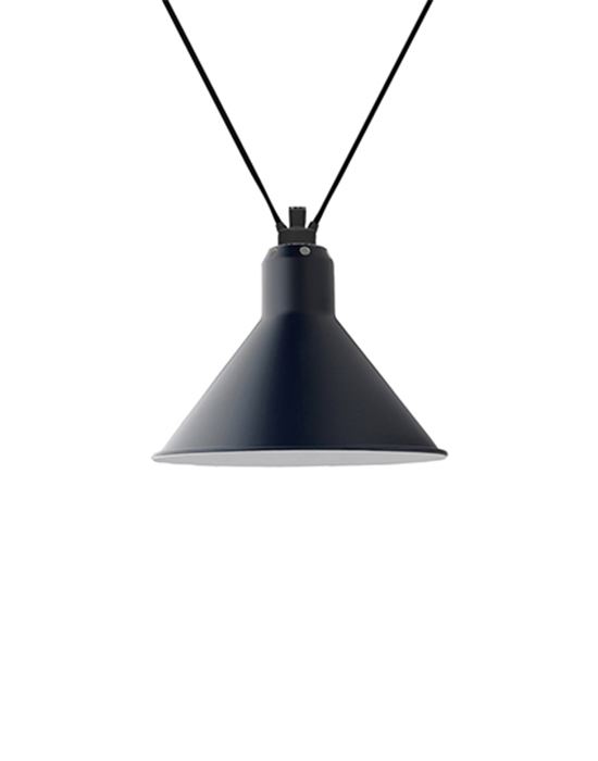 Dcw Editions Les Acrobates De Gras Pendant 323 Conical Shade Large Blue Designer Pendant Lighting