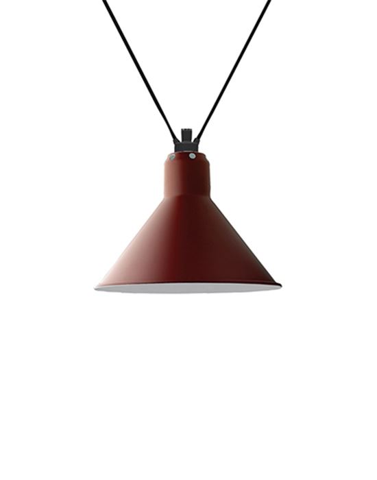 Dcw Editions Les Acrobates De Gras Pendant 323 Conical Shade Large Red Designer Pendant Lighting