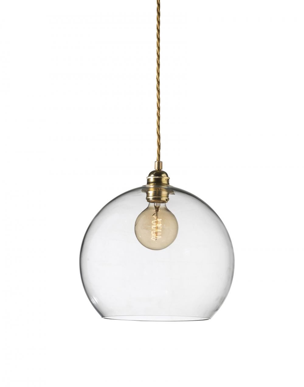 Ebb Flow Rowan Pendant Large Clear Gold Fittings Designer Pendant Lighting