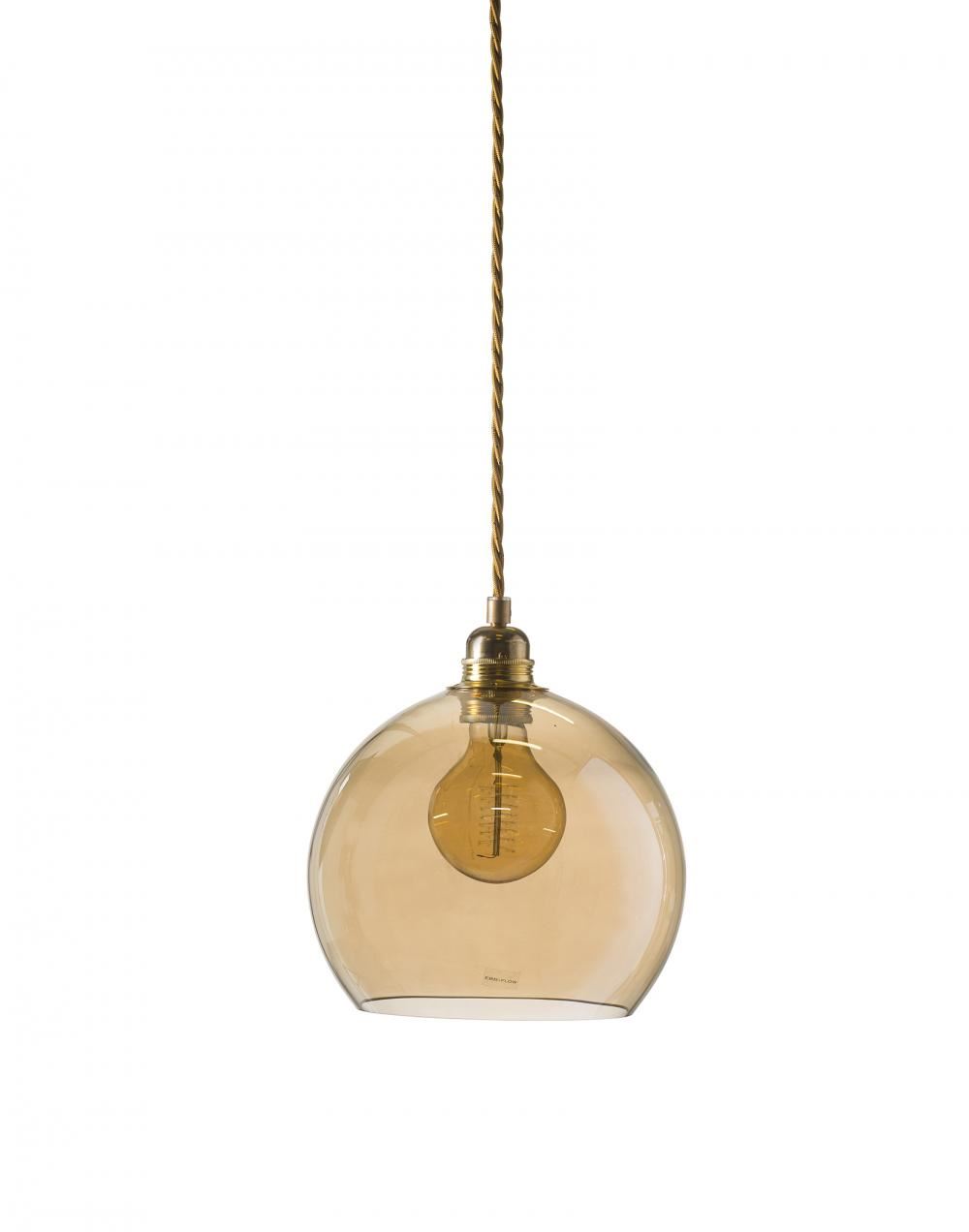 Ebb Flow Rowan Pendant Medium Golden Smoke Gold Fittings Brassgold Designer Pendant Lighting