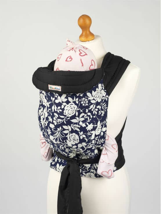 Palm and Pond Mei Tai Baby Sling – Blue White Floral