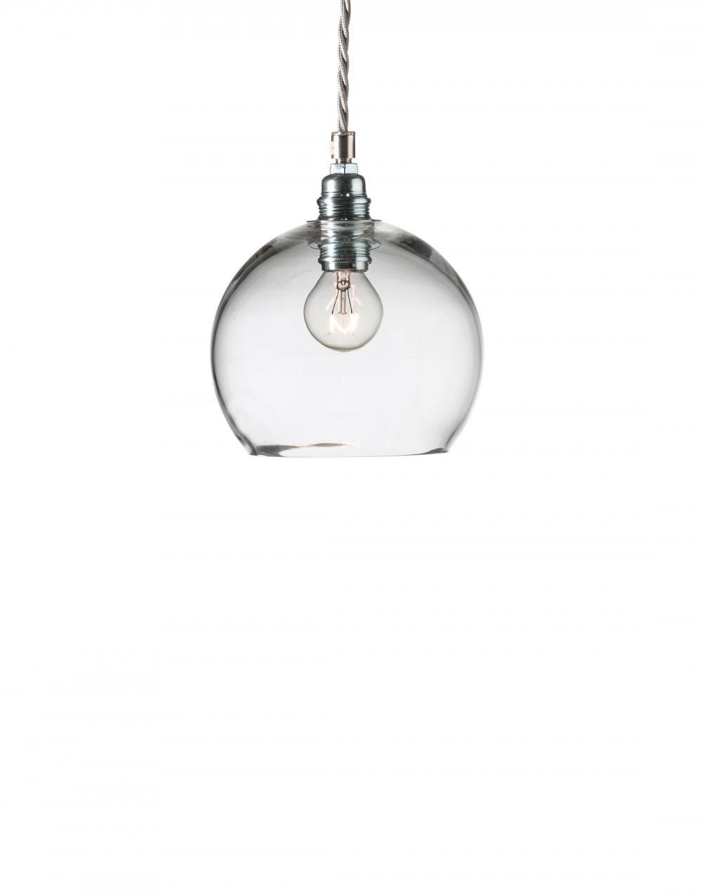 Ebb Flow Rowan Pendant Small Clear Silver Fittings Designer Pendant Lighting