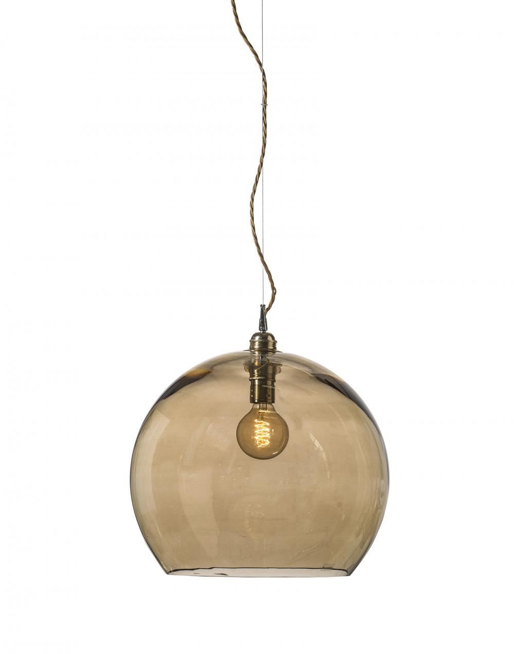 Ebb Flow Rowan Pendant Extra Large Chestnut Brown Gold Fittings Designer Pendant Lighting