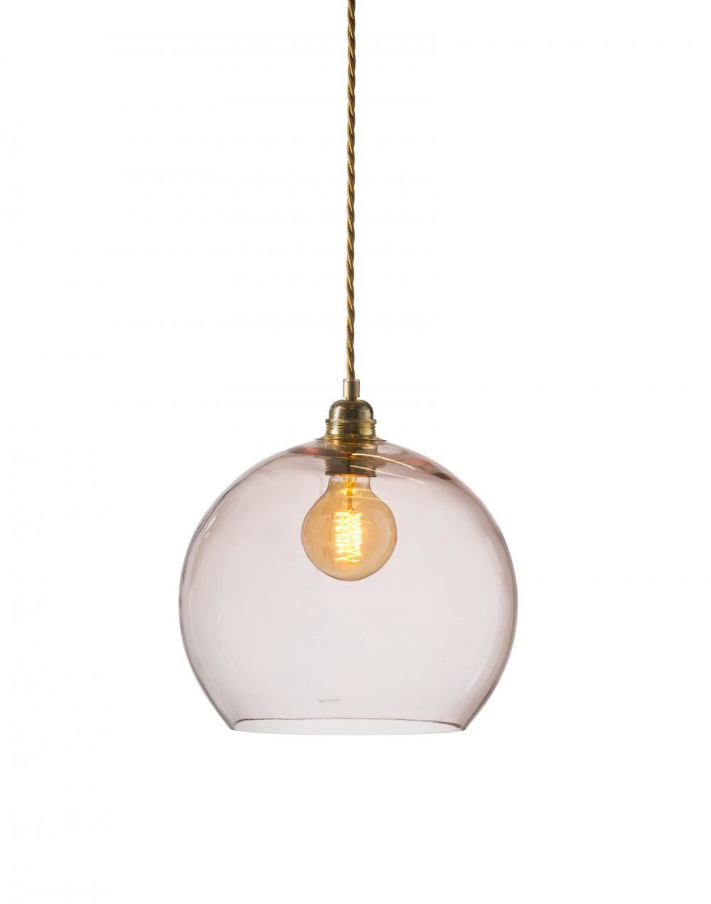 Ebb Flow Rowan Pendant Large Bright Coral Gold Fittings Pink Designer Pendant Lighting