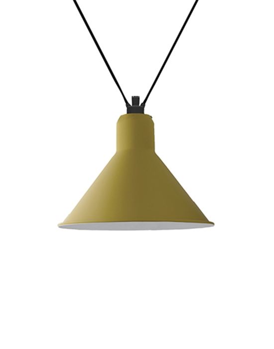 Dcw Editions Les Acrobates De Gras Pendant 323 Conical Shade Xl Yellow Designer Pendant Lighting