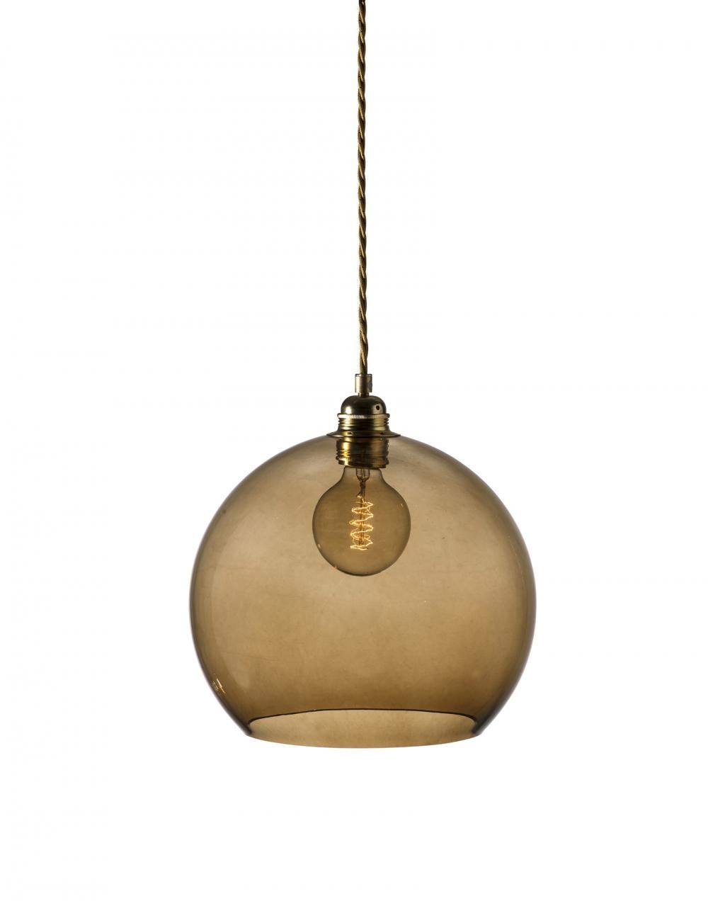 Ebb Flow Rowan Pendant Large Chestnut Brown Gold Fittings Designer Pendant Lighting