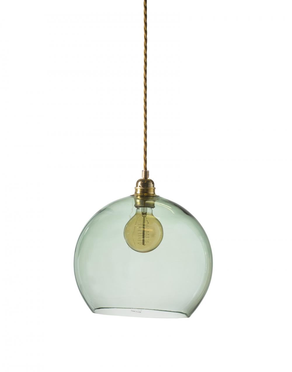 Ebb Flow Rowan Pendant Large Forest Green Gold Fittings Designer Pendant Lighting