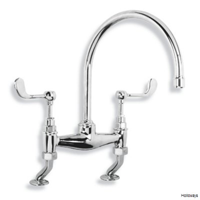 Lefroy Brooks Connaught Kitchen Bridge Mixer Tap With Lever Handles
