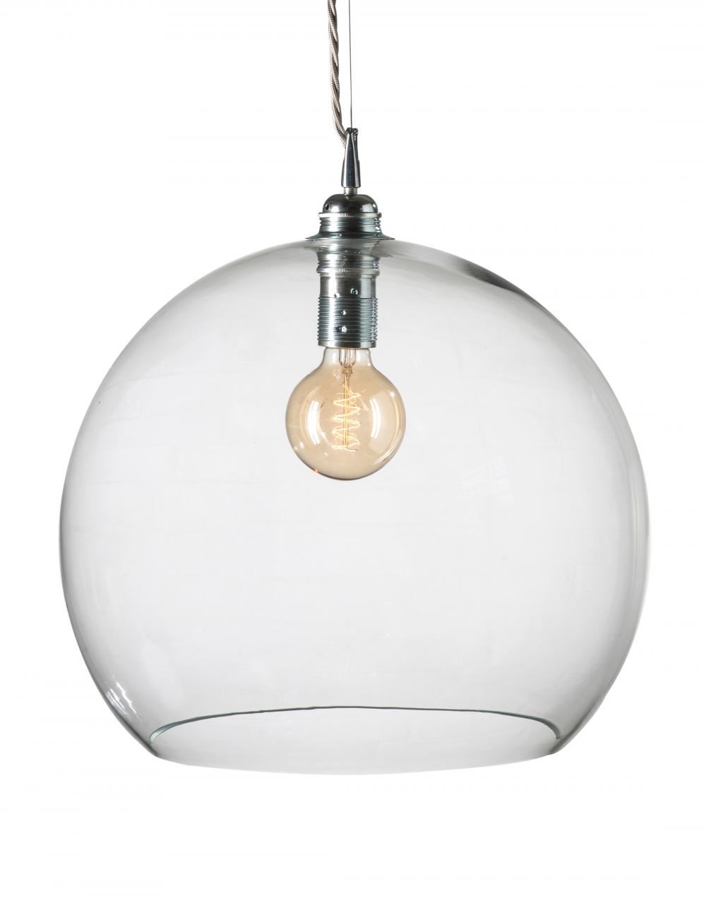 Ebb Flow Rowan Pendant Extra Large Clear Silver Fittings Designer Pendant Lighting