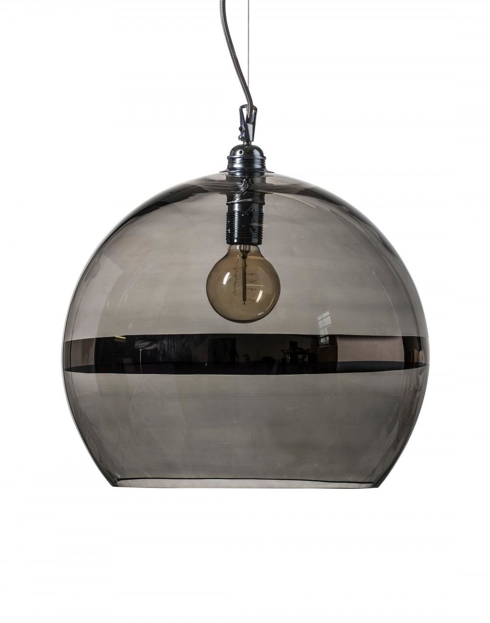 Ebb Flow Rowan Pendant With Stripe Xl Platinium Stripe Grey Round Silver Wire Designer Pendant Lighting