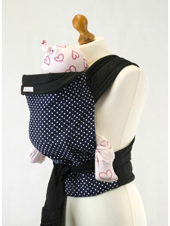 Palm and Pond Mei Tai Baby Sling - Blue Polka Dot