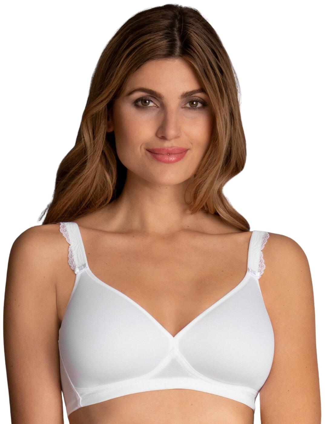 The Selma range by Rosa Faia introduces this spacer cup soft bra which is the perfect addition to your lingerie collection. It has triangle-shaped cups that have airy spacer cups. The bra is a classic simple design with feminine lace detailing along the straps. It has a deep neckline that creates a sexy look that enhances the cleavage. The straps are adjustable and there is a hook and eye closure to the rear which creates an individual fit.  Spacer cup soft bra Triangle-shaped cups Simple design with lace detailing Deep neckline Adjustable straps Hook and eye closure Composition: 60% Polyester &pipe; 27% Nylon &pipe; 13% Elastane  Listed in UK sizes  51434-92845-1222281 5631 Spacer cups Soft Bra
