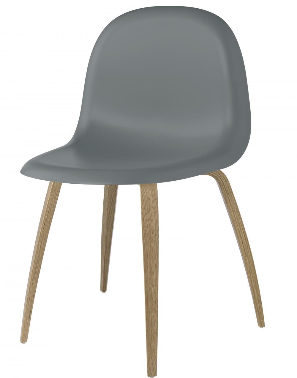3d Dining Chair Wood Base Unupholstered Hirek Rainy Grey Oak