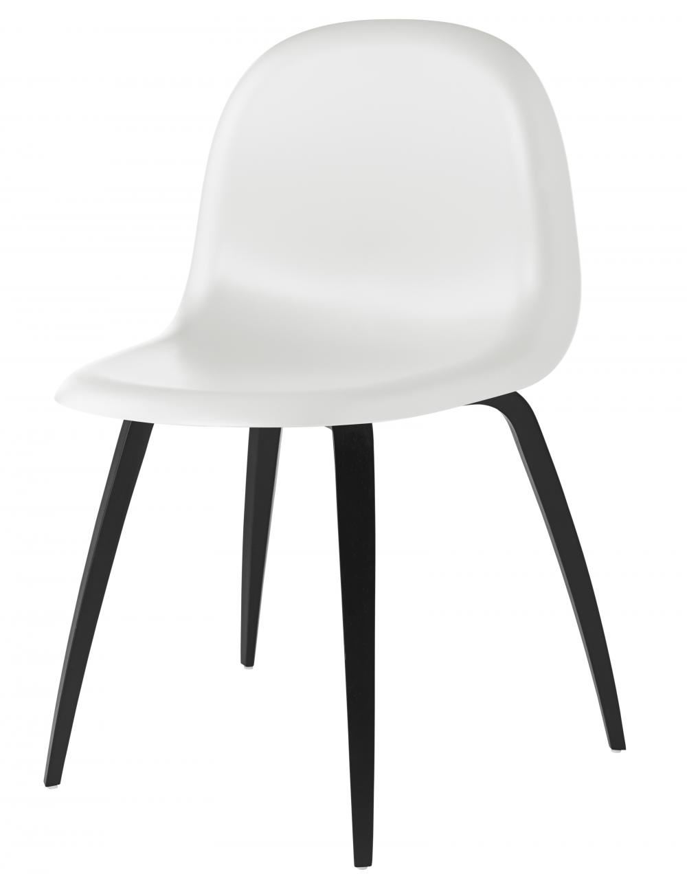 3d Dining Chair Wood Base Unupholstered Hirek White Cloud Black Stained Beech