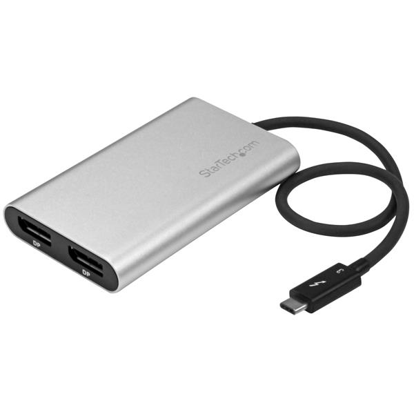 Startech.Com Thunderbolt 3 To Dual Displayport Adapter - 4K 60Hz - Mac And Windows Compatible