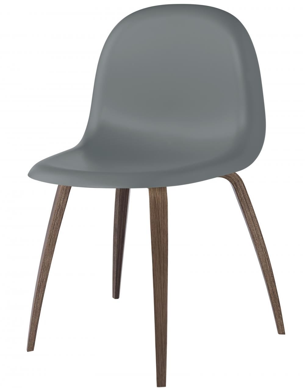 3d Dining Chair Wood Base Unupholstered Hirek Rainy Grey Walnut