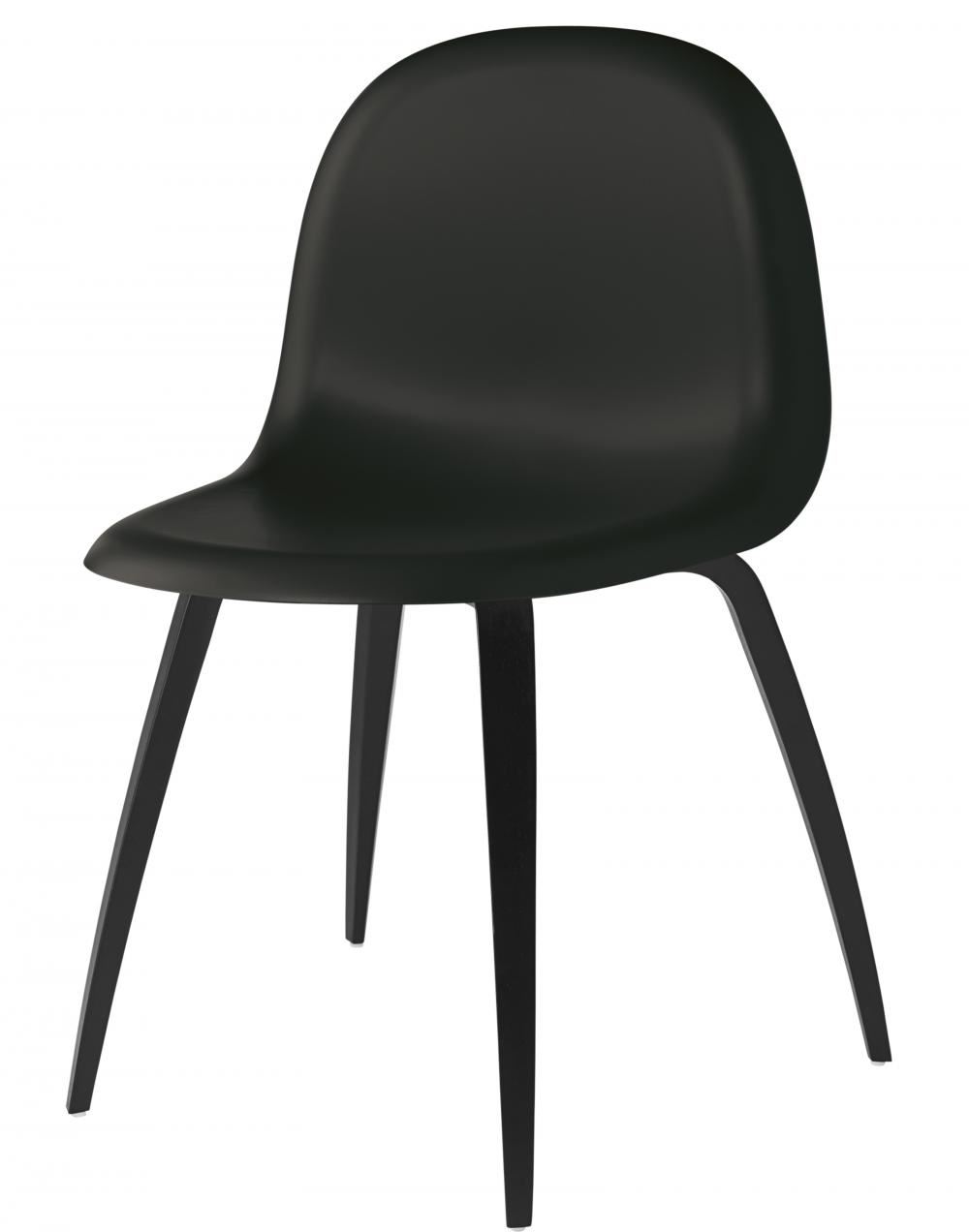 3d Dining Chair Wood Base Unupholstered Hirek Black Black Stained Beech