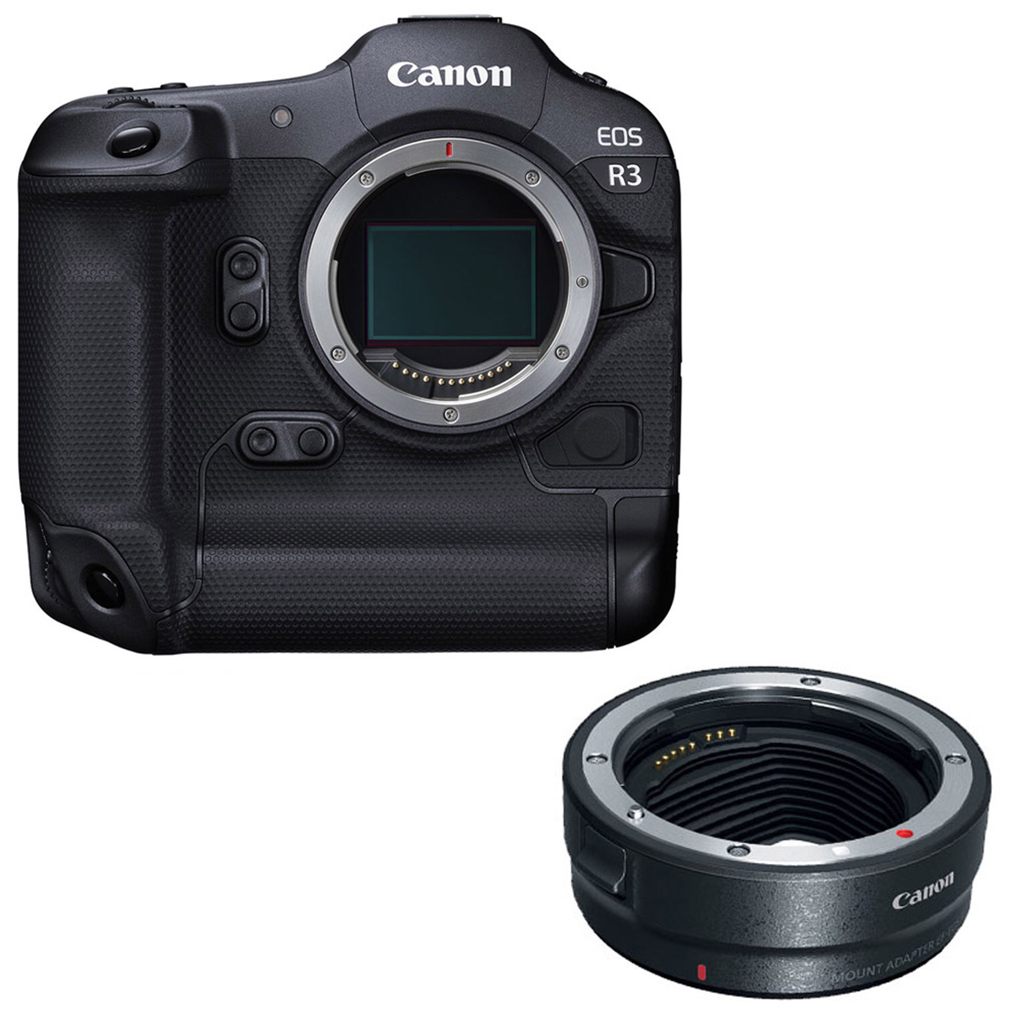 Canon EOS R3 Mirrorless Camera Body with EF-EOS R mount adapter