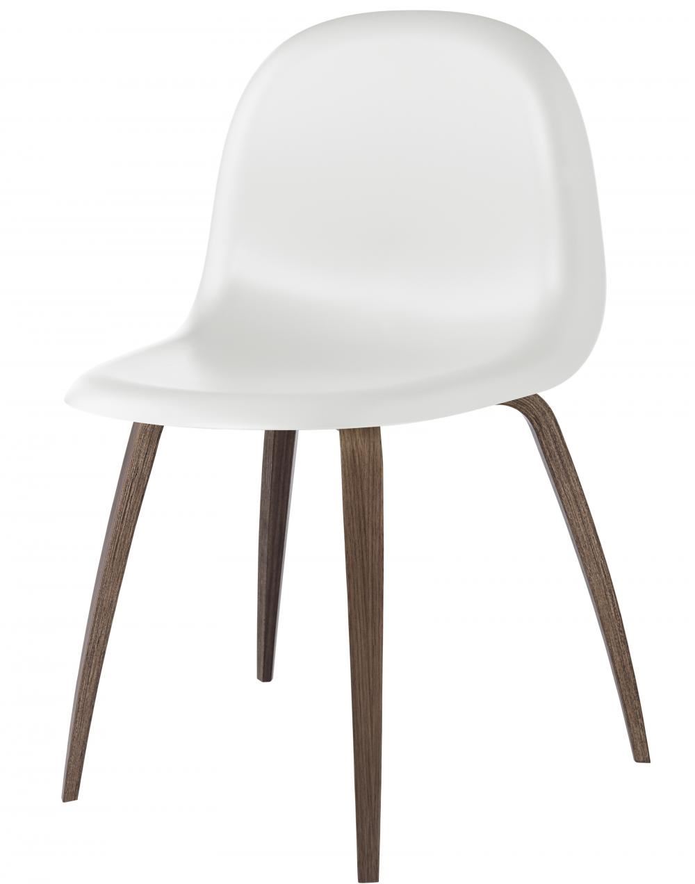 3d Dining Chair Wood Base Unupholstered Hirek White Cloud Walnut
