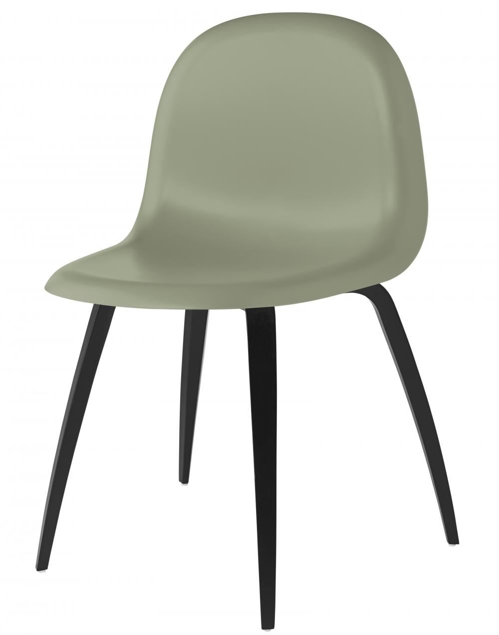 3d Dining Chair Wood Base Unupholstered Hirek Mistletoe Green Black Stained Beech