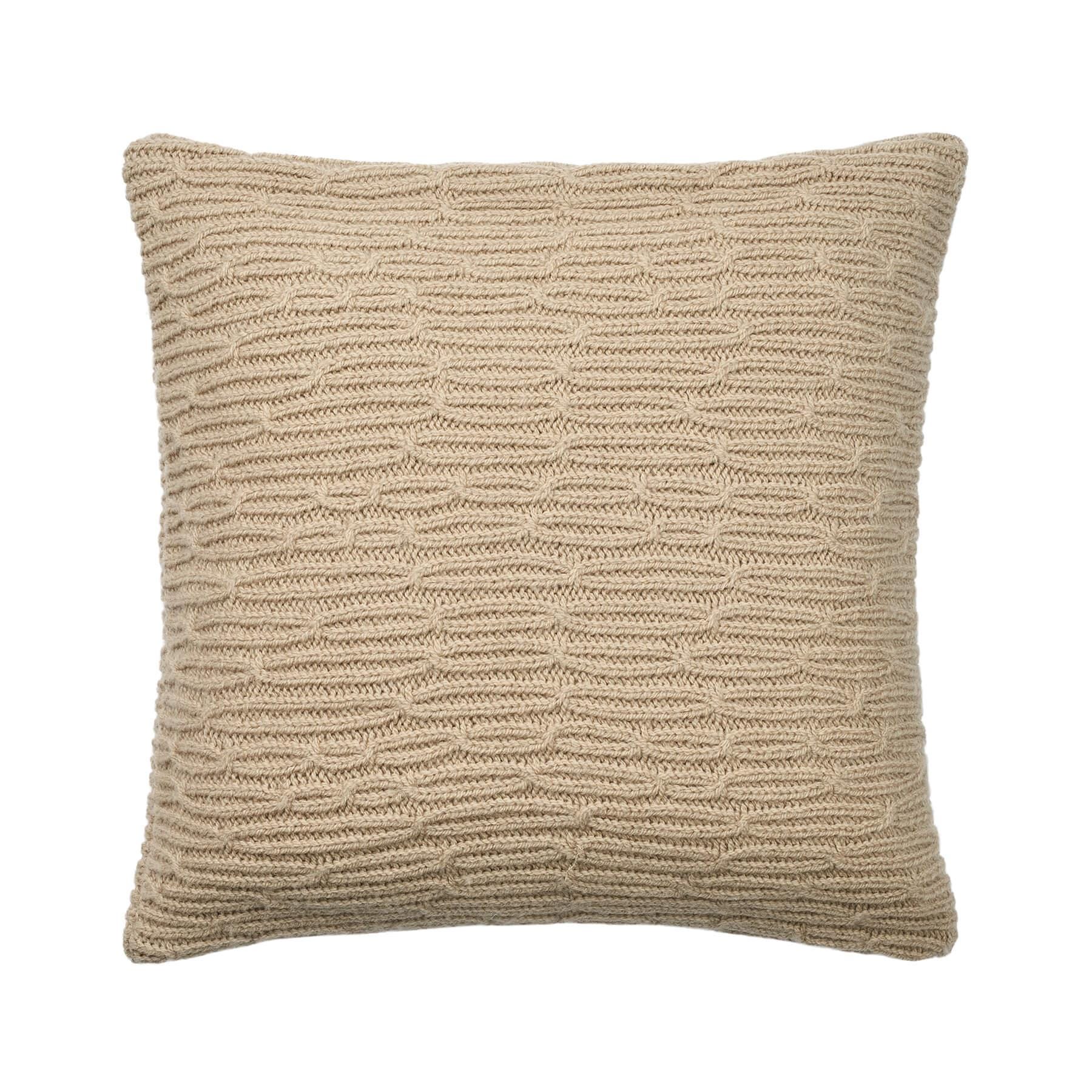 Bolia Plover Cushion Heavy 50 X 50cm Sand Wool Brown