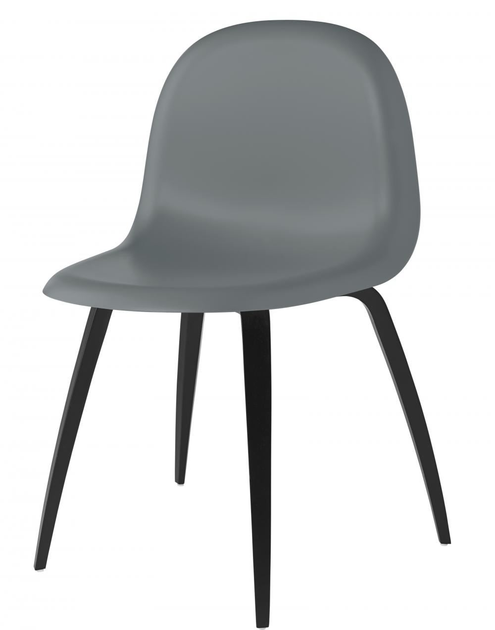 3d Dining Chair Wood Base Unupholstered Hirek Rainy Grey Black Stained Beech
