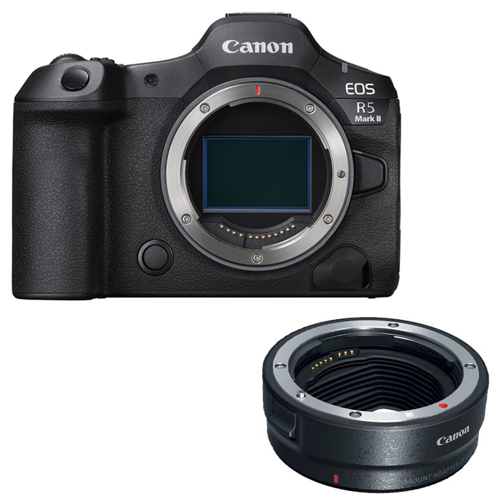 Canon EOS R5 Mark II Mirrorless Camera Body with EF-EOS R mount adapter