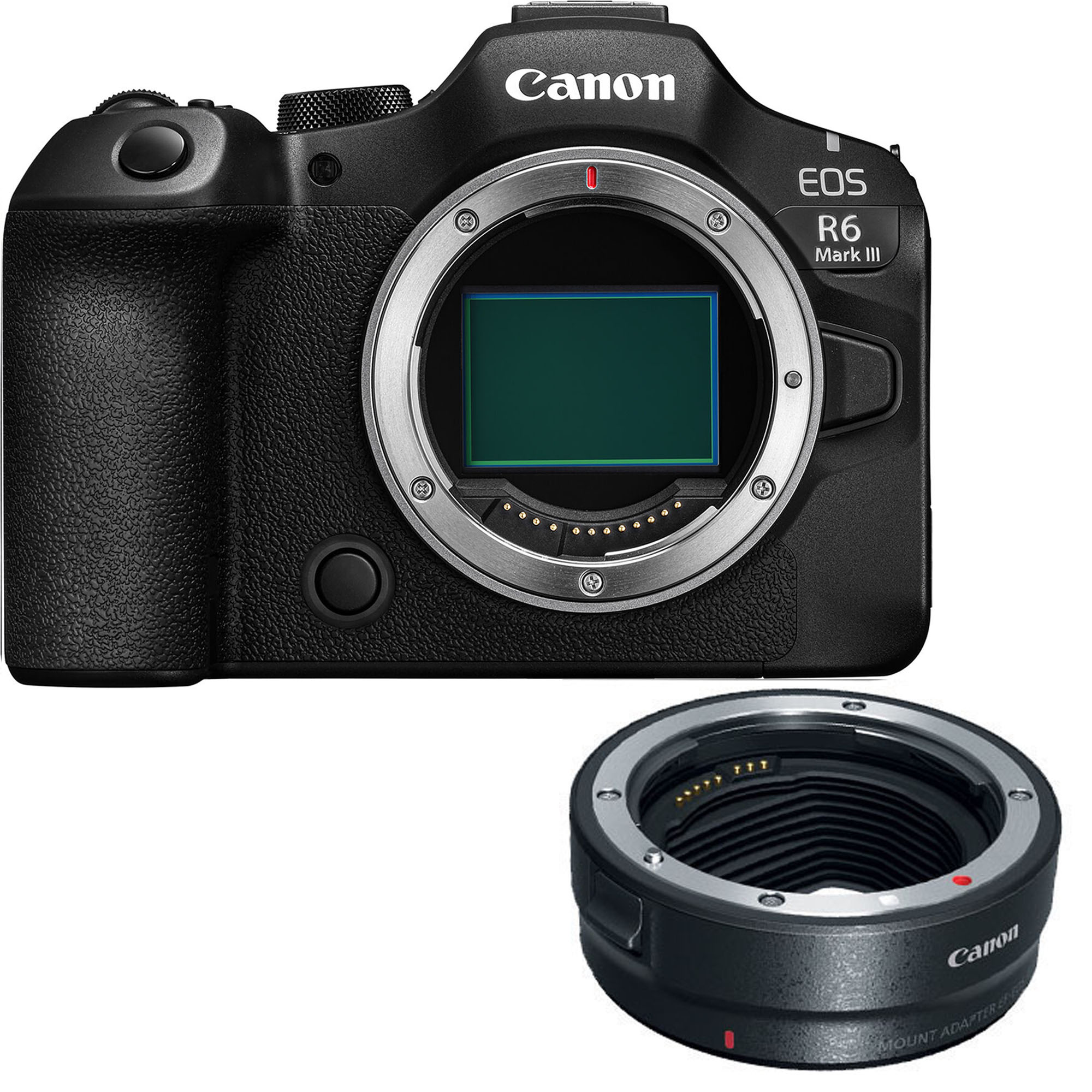 Canon EOS R6 Mark III Mirrorless Camera Body with EF-EOS R mount adapter