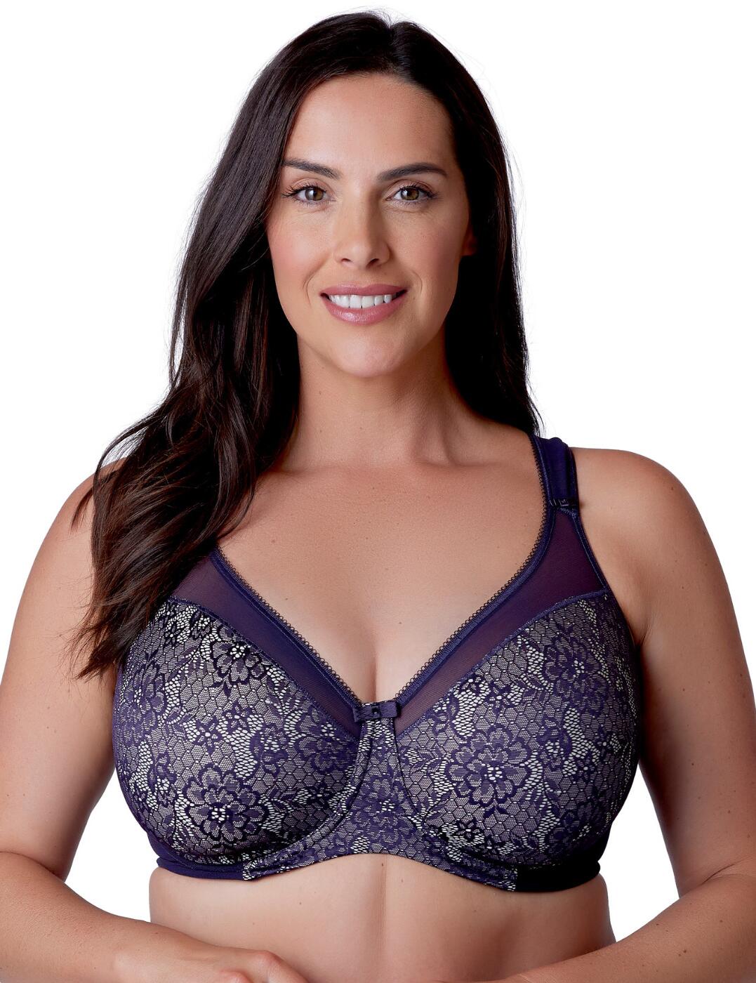 The Berlei Beauty Everyday underwired minimiser bra is the perfect solution for bigger busted women. Designed to provide support and reduce the appearance of your bust by one size, this bra features soft moulded cups and natural non-padded cups that work together to flatten and shape the silhouette. With adjustable wide padded straps, you can feel confident and secure in this supportive lingerie piece. The wide underwire provides extra support while still remaining comfortable thanks to its soft linings. A hook and eye closure at the back allows for easy dressing while a lace front with a semi-sheer upper panel adds an elegant feminine touch. This super chic piece has a mini bow in the center adding an extra bit of femininity.  Practical yet feminine Minimiser bra Reduces the appearance of the bust by one cup size Soft moulded cups Provides good coverage Natural non-padded cups Wide underwire Soft linings for comfort Wide padded adjustable straps Hook and eye closure Lace front with semi-sheer upper panel Mini bow in the centre Country of origin: China Composition: 62% Polyamide &pipe; 25% Polyester &pipe; 13% Elastane &pipe; Excluding trims Listed in UK sizes  61310-106346-1405319 B521 Minimiser Bra
