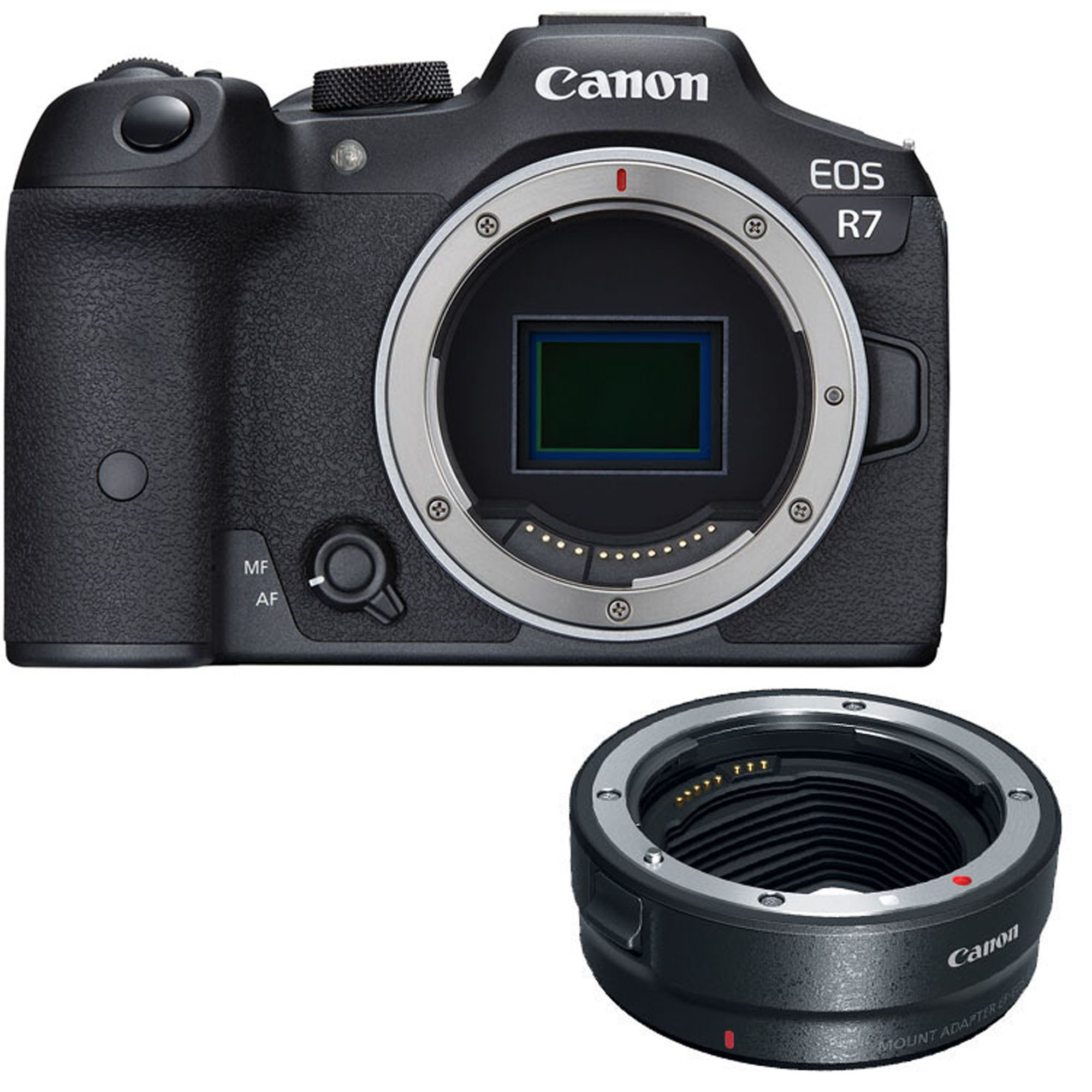 Canon EOS R7 Mirrorless Camera Body with EF-EOS R mount adapter