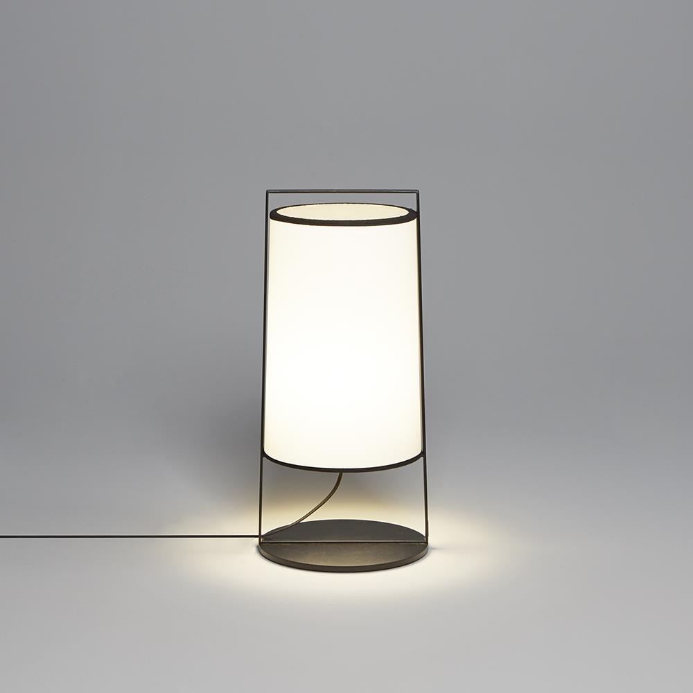 Macao Table Lamp With Dimmer White Fabric