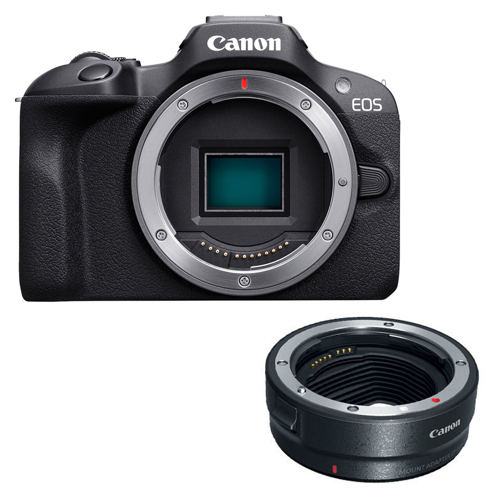 Canon EOS R100 Mirrorless Camera Body with EF-EOS R mount adapter