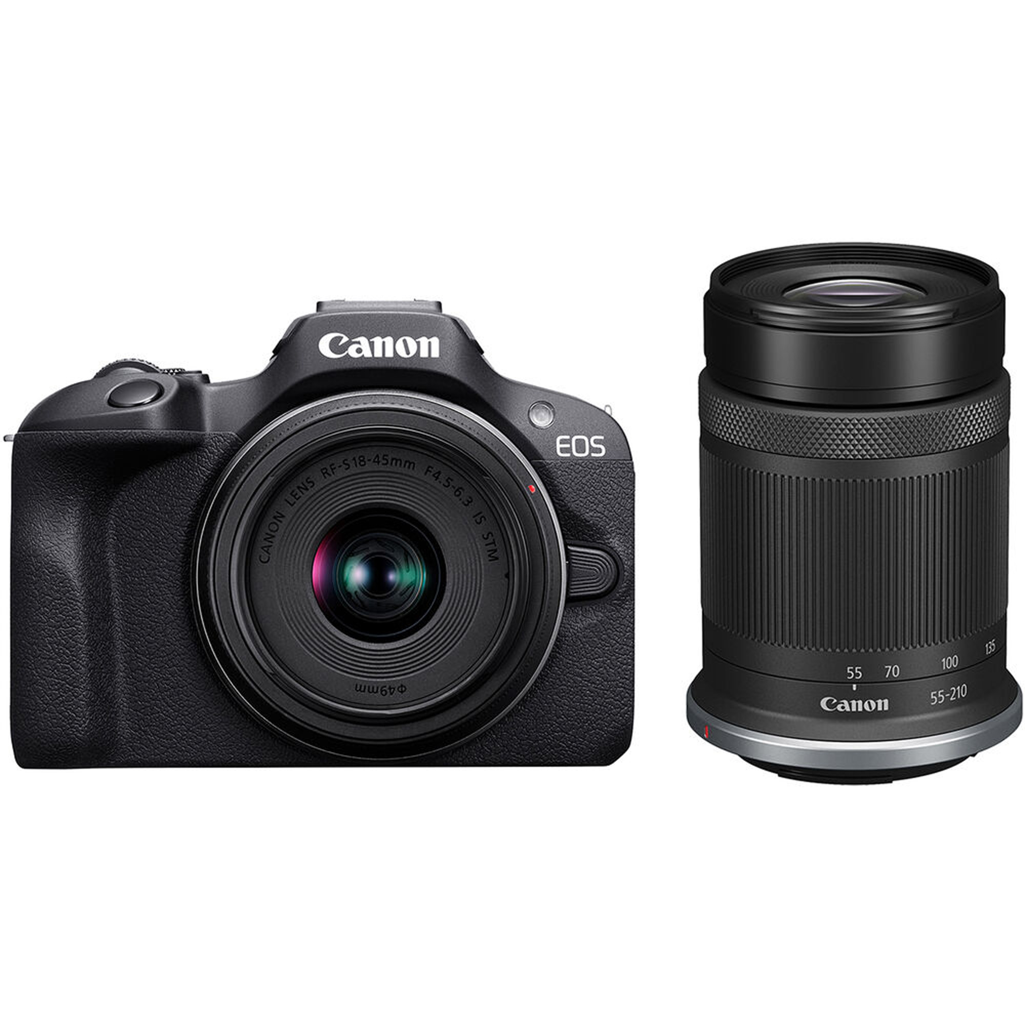 Canon EOS R100 Mirrorless Camera with RF-S 18-45mm STM and RF-S 55-210 STM Lenses