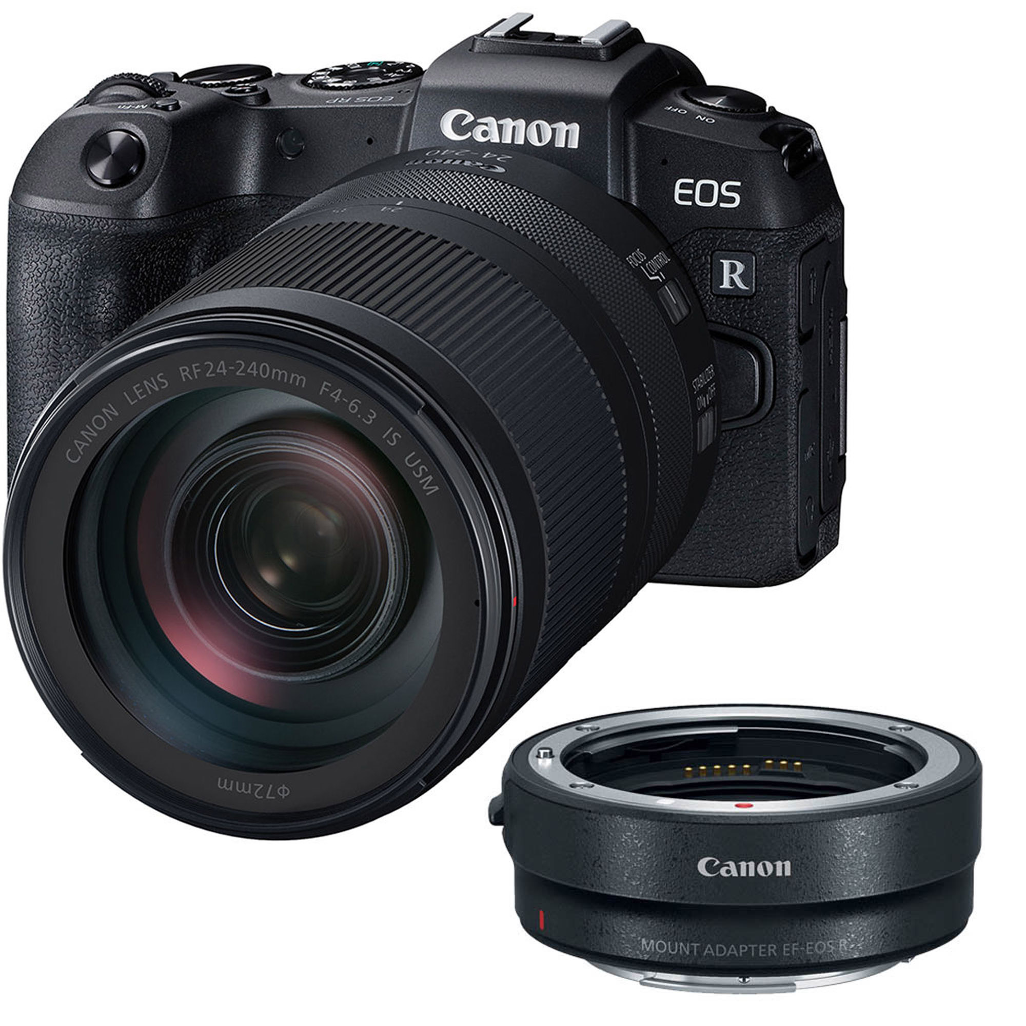 Canon EOS RP Mirrorless Camera with RF 24-240mm IS Lens with EF-EOS R mount adapter