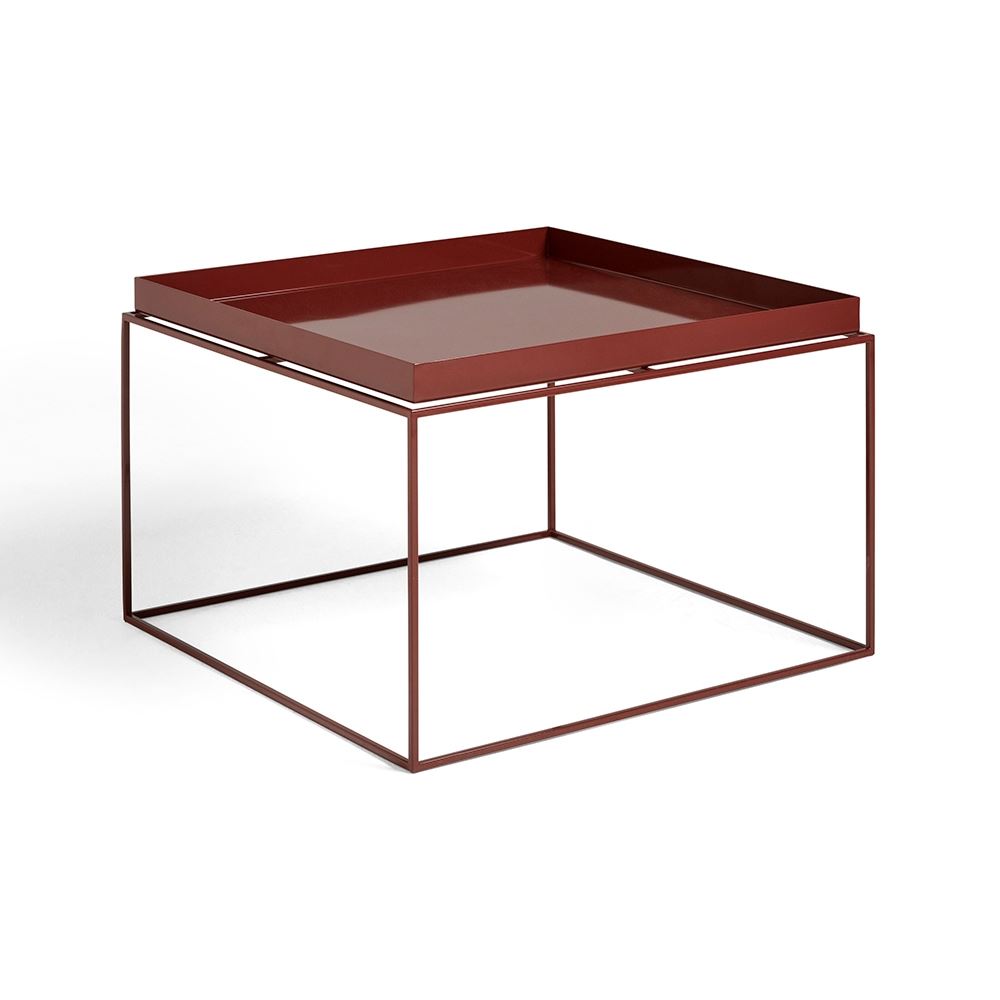 Tray Coffee Table Metal Chocolate