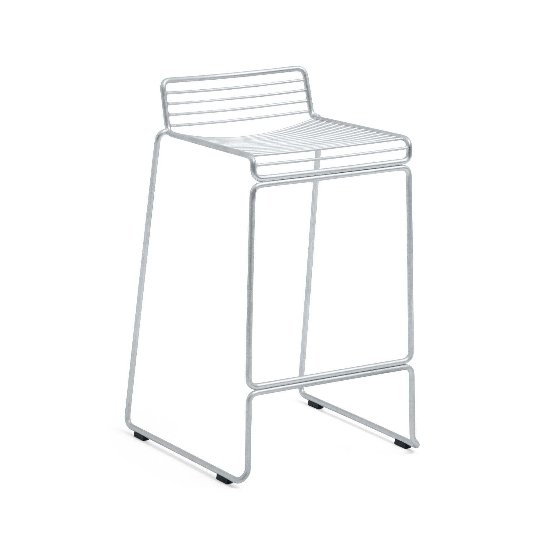Hay Hee Bar Stool Hot Galvanised Low Silver Designer Furniture From Holloways Of Ludlow