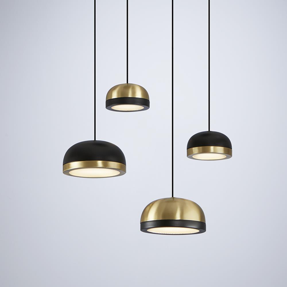 Molly Cluster Chandelier Copper Dome Sand Black