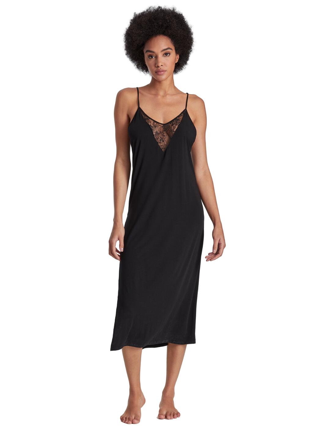 Aubade introduces the comfortable and glamorous Lazy Days long nightie - an irresistibly decadent piece of lingerie. Its elegant below-the-knee length is perfect for ladies seeking a luxurious nightie. Daringly sexy side splits, adjustable crossed shoulder straps and sheer lace detailing create a truly delightful look. Its seductive deep V neckline adds a sultry touch to this elegant nightwear. Flare out your femininity and feel confident with this exquisite piece of lingerie. Crafted with love and attention to detail, the Aubade Lazy Days long nightie is perfect for women that seek luxurious lingerie; experience luxury with this timeless, sophisticated nightwear.  Luxurious long nightie Elegant below the knee length Sexy side split Adjustable crossed shoulder straps Deep V neckline Sheer lace detailing County of origin: Portugal Composition: Lace: 100% Polyamide Composition: Knit: 79% Modal &pipe; 14% Silk &pipe; 7% Elastane Listed in UK sizes  61609-106754-1421961 RL45 Nightwear